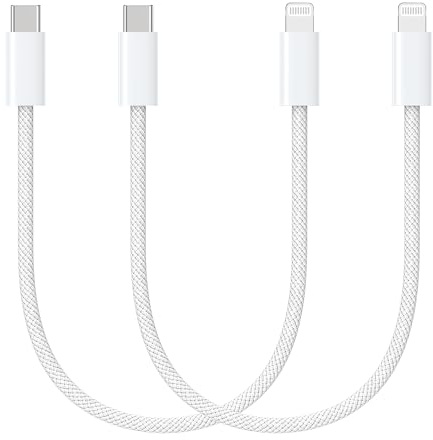 Cable USB C a Lightning 0.3M+0.3M [MFi Certificado] Cable Cargador iPhone