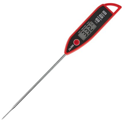 Digitales Fleischthermometer Sonde, Maslasee Lebensmittelthermometer mit sofortiger Ablesung und langer Sonde – wasserdichtes Kochthermometer für BBQ, Grill, Süßigkeiten, Truthahn, Fleisch – genau mit