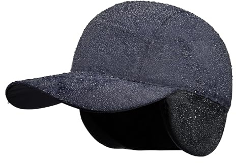 PivotWing Imperméable Casquettes Baseball Hiver avec Cache Oreilles Chaud Doux 56-60CM Ajustable Casquette Hiver