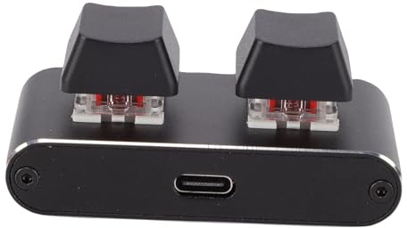 YUEHISY Clavier à 2 Touches, Mini Clavier Mécanique Programmable à Touches de Raccourci Personnalisées avec Rétroéclairage RVB, Commutateur USB Rouge, pour wins Linux Vista OS X