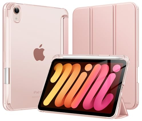 MoKo Cover per iPad Mini 7 A17 Pro, iPad Mini 6a Gen 8,3 Pollici, Oro Rosa