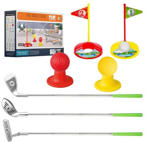 KQWVZ 12Pcs Mini Golf, Golf pour Enfants, Clubs de Golf pour Enfants, Ensemble de Golf pour Enfant, Toddler GolfSet, Cadeau de Jeux Sport D'extérieur pour Garçons Filles