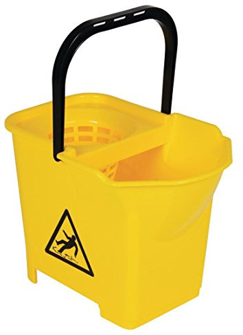 Jantex Colour Coded Mop Bucket Yellow 14Ltr (16Ltr Max) Floor Cleaning