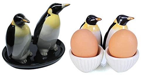 Frühstückssets : Pinguin Set , Salz und Pfeffer & 2 Stk Eierbecher