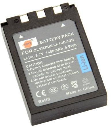 DSTE® LI-10B Rechargeable Li-ion Battery for Olympus C-50 C-60 C-70 C-470 C-760 C-765 C-770 C-5000 C-7000 D-590 X-1 X-2 X-3 X-500 FE-200 IR-500 Stylus 300 400 410 500 600 800 810 1000 Digatal Camera as Olympus LI-12B