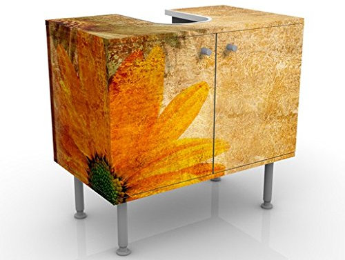 Mobile per lavabo design Vintage Flowermix 60x55x35cm, basso, Larghezza: 60cm, regolabile, mobiletto da lavandino, lavandino, mobiletto da lavabo, lavabo, mobiletto, bagno, bagnetto, mobile da bagno