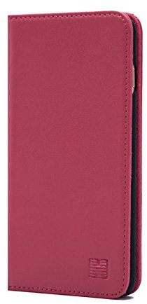 32nd Classic Series - Real Leather Book Wallet Flip Case Cover For Apple iPhone 7, 8, SE (2020) & SE (2022), Real Leather With Card Slot, Magnetic Closure and Stand - Rose Pink