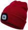 INHDBOX LED Mütze Kappe, Strickmütze mit USB Nachladbare Licht, Beleuchtung und blinkende Warnungs-Arten 4 LED, einfache Installation Scheinwerfer-Mütze, Unisex-Winterwärmer-Strickkappe