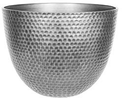Lightweight Recycled Plastic Garden Pot Planter with Drainage Holes | UV Resistant & Frostproof | Kelkay Urban Elements Effect Large Pot (Gun Metal