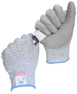 1 Pair of Whistling Dixie PPE Gloves-Site Gloves-PU Coated Cut Resistant Gloves-Coated Garden Gloves-Site Work Gloves-CE Certified PPE, EN388 Level 5 Protection-Anti-Slash Safety Gloves. Small
