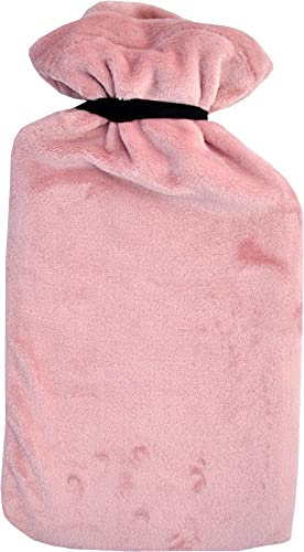 Vagabond Bags Ltd Extra Large 2.7 Litre Hot Water Bottle and Cuddlesoft Cover, Rose