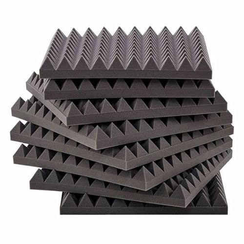 Akustikplatten Pyramiden 50 x 50 x 5 cm akustikpaneele zur Schallkorrektur. 10 Stück