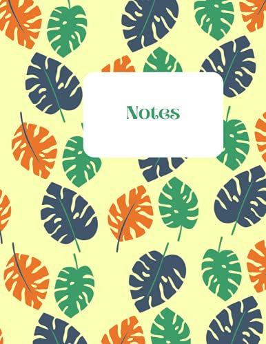 Notebook: Monstera Leaf Composition Book: Monstera Leaf College Ruled Notebook, 110 pages, white lined paper for taking notes
