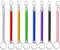 Cuerda de Pesca Llavero,8 Pack Llavero Espiral Elástico Multicolores Llaveros Plástico con Muelle Retráctil Alambre de Cuerda de Seguridad para Llaves Alicates Antorcha Trabajo Escolar 8 Colores