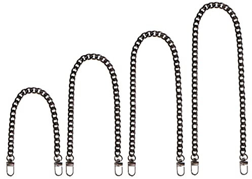 Taschenkette, Kette Trageriemen, 4 Stück Tasche Kette, Schulterriemen, 30cm, 60cm, 100cm, 120cm, Flacher Kettenriemen, Handtaschenkettenriemen, für Handtasche Geldbörse Clutch Abendtasche