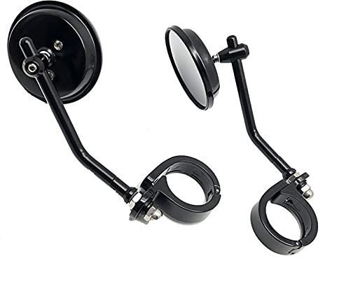 For Harley Davidson Sportster XL 883 Custom 1200 Iron 883 XL883N Motorcycle Rearview Side Mirror Aluminum For 38-41mm Forks Parts (Color : Black)