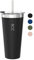 BOZ Tobuste - Tobuste Avec Couvercle Et Paille - Gobelets Isolés - Tasses Avec Couvercle Et Paille - Gobelet en Acier Inoxydable - Parfait Pour Les Boissons Chaudes Et Froides (650 ml, Noir)