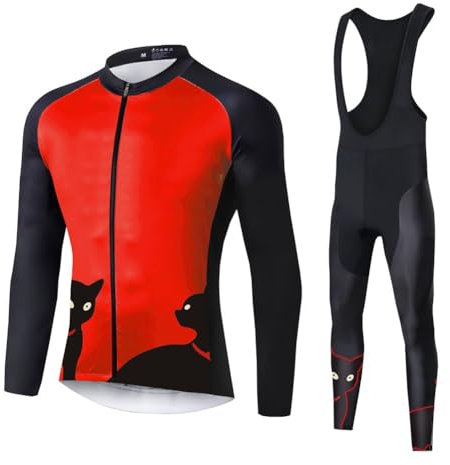 UGLY FROG Neue Sport im Freien Klassik Vlies Fahrradtrikot Winter Herren Thermo Anzüge Langarmtrikot Radfahren MTB Jersey with Long Bib Pant Triathlon Bekleidung