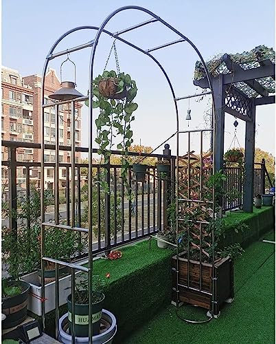 Edelstahl Rosenbogen Rankhilfe Wetterfest Freistehend Pergola Stabil Rankgitter Gartentor 1.2x2.4m 2x2.4m 2.8x2.4m 3.5x2.4m Rankbogen Gartenlaube Terrasse (3.5x2.4m)