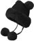 JFAN Warm Mütze Bommelmütze Damen Pudelmütze Winter Ski Mehrfarbig Mode Gehäkeltes Fell Strickmütze Schwarz One Size