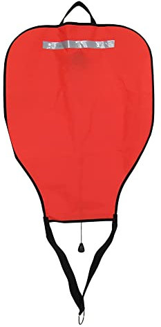 MULOUTSPO Tauch-Nylon-Hebesack, Gut Sichtbarer Auftriebssack mit Offenem Boden, Bergungssack-Schwimmerboje (Rot)