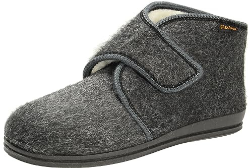 Fischer Hausschuhe hoher Schaft Warmfutter, Grau