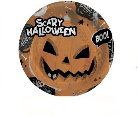 Big Party Piatti Scary Halloween 8PZ cm.18
