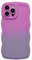 ZCDAYE Compatible with iPhone 15 Pro Max, Cute Neon Rainbow Gradient Color Curly Wave Frame Camera Protection Soft TPU Shockproof Case Cover for iPhone 15 Pro Max (6.7 inch), Purple&Grey
