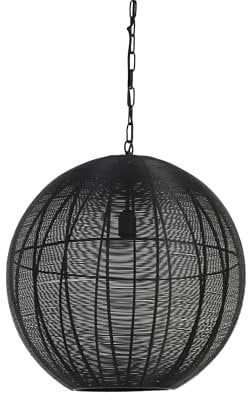 Light & Living Hängeleuchte Amarah - Schwarz - Ø50cm - Rund - Metall - Hängelampe & Pendellampe - Lampe Wohnzimmer & Schlafzimmer - Pendelleuchte Esstisch