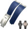 INFRI Gummi-Armband mit kurzer Schnalle, 20 mm, 21 mm, passend für Rolex Daytona Submariner Role Oysterflex Yacht Master, kleines Handgelenk, Silikon, 21 mm, Achat