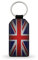 Porte-clé noir en simili cuir Drapeau Anglais English Flag God Save The Queen Grande Bretagne Ref 3