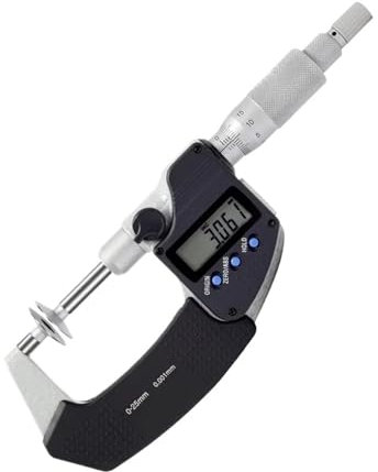 HEXEH Digitale Scheibenmikrometer for Messen von Zahnrädern, 369-260-30 0-25 mm, geeignet for eine Vielzahl von Anwendungen in Maschinen, industrieller Produktion und Labors.