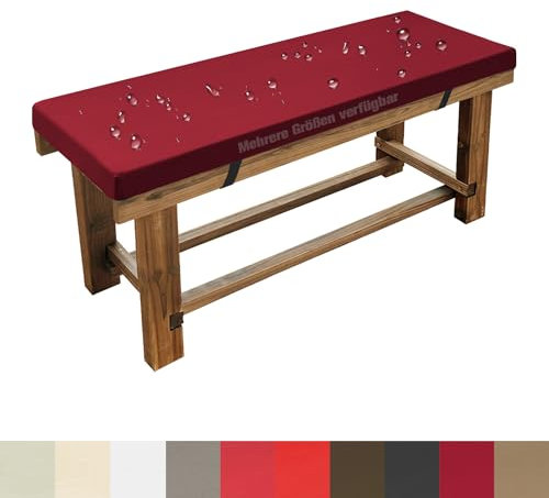 Lsjoaw Bankauflage 160X50X5CM Wasserdicht Sitzauflage Bankkissen Sitzkissen Gartenbank Auflage Schaukel Kissen für Gartenbank Schwingen Bankpolster Outdoor für Fensterbank Gartenkissen Dunkelrot