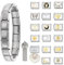 19PCS italian charm bracelet charms set,italian charms armband 9mm Abnehmbare Edelstahl Modul Armband mit Öffnungswerkzeugen,Geschenk für Herren Damen Jungen Mädchen