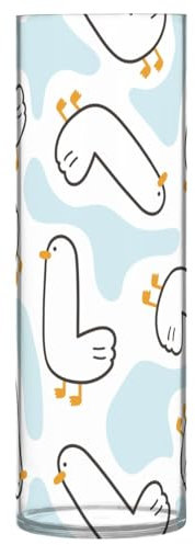 Funny Duck River Kunststoff-Blumenvase, 30 x 10 cm, dekorative kleine Vasen für Blumen, Büro, Küche, Hochzeitsdekoration