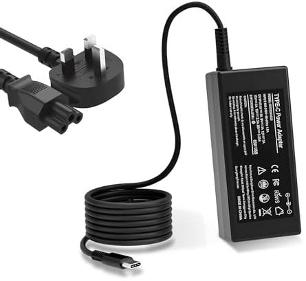 USB C Laptop Charger, 65W Chromebook Charger suitable for HP Lenovo Dell Asus Acer Samsung Google Chromebook, Type C Fast Charging Power Adapter