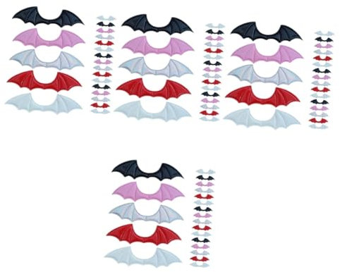 Gogogmee 80 Stk Fledermausflügel aus Stoff Halloween-Aufkleber Fledermausflügel zum Basteln halloween haarschmuck halloween dekoration handwerk machen fledermausflügel Kleidungszubehör
