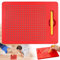 Brateuanoii Magnetspiel Kinder, 21,5x17,5 cm, Magnet Spielzeug Kinder, Magnetisches Stahlkugel Zeichenbrett, Magnet Zaubertafel Mit Kugeln Stift, Lernspielzeug Für Kinder Ab 3 Jahre(Rot)