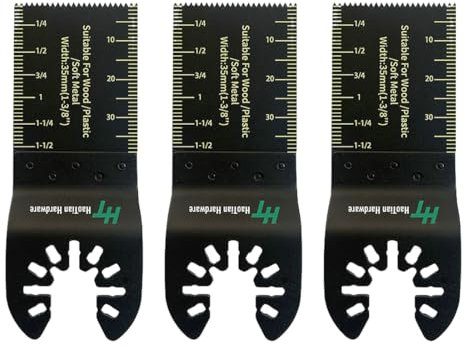 3 Stück Multitool Sägeblätter Oszillierende Multitool-Klingen Kit Universelle Multifunktionswerkzeug Kompatibel mit Bosch Milwaukee Fein Multimaster,teiliges Multi-Tool-Blatt-Set, 34 Mm