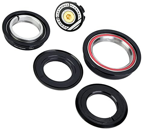 Ailgely Mountain Road Tapered Straight Tube Fork Headset 44mm 56mm CNC AL6061 T6 Black ZS44/28.6 ZS56/40(30)