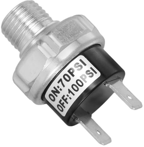 Housoutil Pressostat Compresseur 70-100 Psi Interrupteur De Pression Pour Pompe Eau Gaz Et Huile Contrôle Fiable Et Compact 4.8X4.8X2.7 Cm