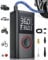 Powools Kabelloser Elektrische Luftpumpe, 150PSI Akku Kompressor Fahrradpumpe mit LED-Licht & Auto-Stopp, Wiederaufladbare Reifenpumpe für E-Bike, Auto, Motorrad, Bälle, Schwarz, 8.90x4.75x13.70cm