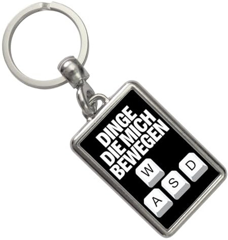 WASD Gamer Schlüsselanhänger - Dinge die mich bewegen Für Technikfans und Gaming-Events, lustiger Spruch