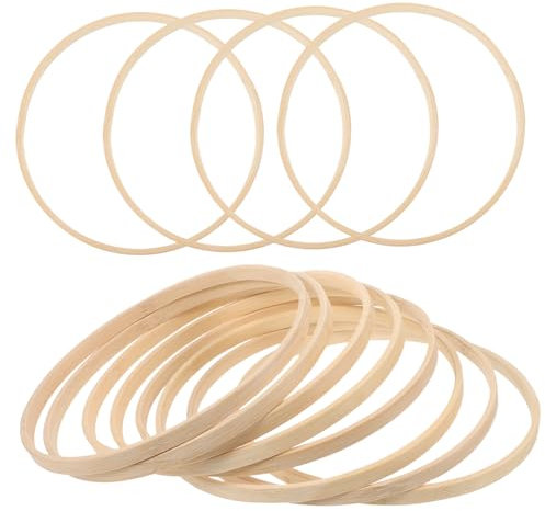 PartyKindom 12stücke Teiliges Bambus-traumfänger Runde DIY Bastelrahmen Leicht Formstabil Vielseitig Für Traumfänger Windspiele Kränze Und Mandalas Geeignet Für Teenager Zum Basteln