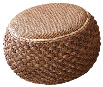 Colcolo Pouf Ottoman Fußhocker Handwebel leichtes Sofahocker Round Fußstütze für Office Tea House Restaurant Apartment Balkon