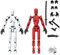 NHQZ Figuras de Accion T13, 2pcs Figuras Articuladas Titan 13,Dummy 13 robot magnético multiarticulación impreso en 3D, decoraciones de escritorio para amantes de los juegos (blanco y rojo)