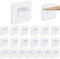 20 PCS Supports d'étagères Autocollants, Transparent 7 x 7 cm, Supports Adhésifs Sans Perçage pour Étagères, Placards et Penderies, Charge 10 kg, Installation Facile et Pratique