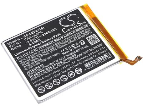 TECHTEK Battery 2500mAh compatible with [Doro] 8100, 8100 Plus, DSB-0400 replaces DBZ-3000A FBA