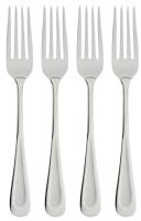 Oneida B641004A Satin Sand Dune Everyday Dinner Forks, Set of 4, 18/0 Stainless Steel, Silverware Set, Dishwasher Safe