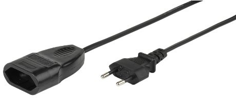 Vivanco EV3S Euro Verlängerung (Eurostecker - Eurokupplung) 3,0m schwarz